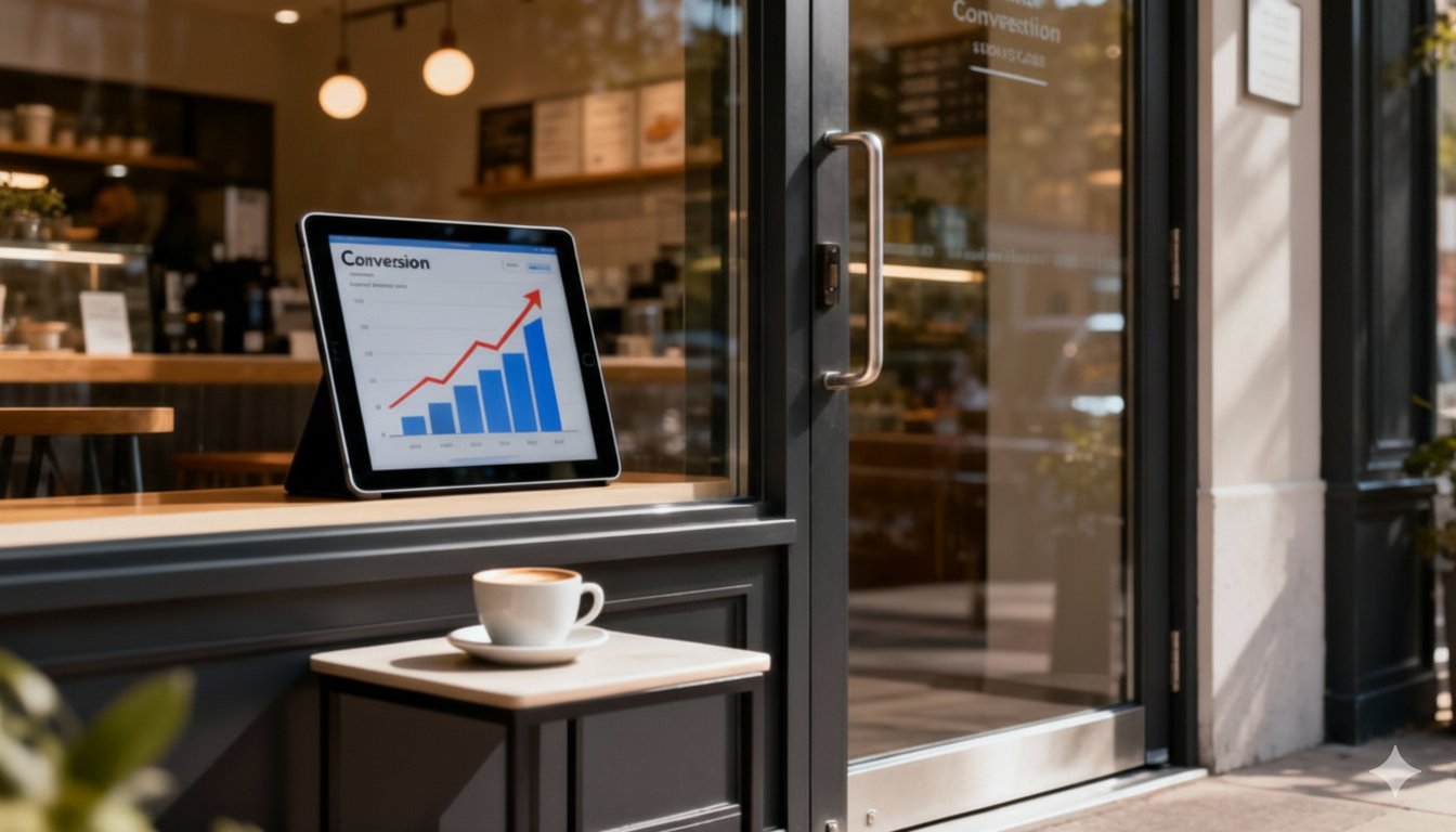 A team collaborating on a laptop, illustrating the process of conversion rate optimization.