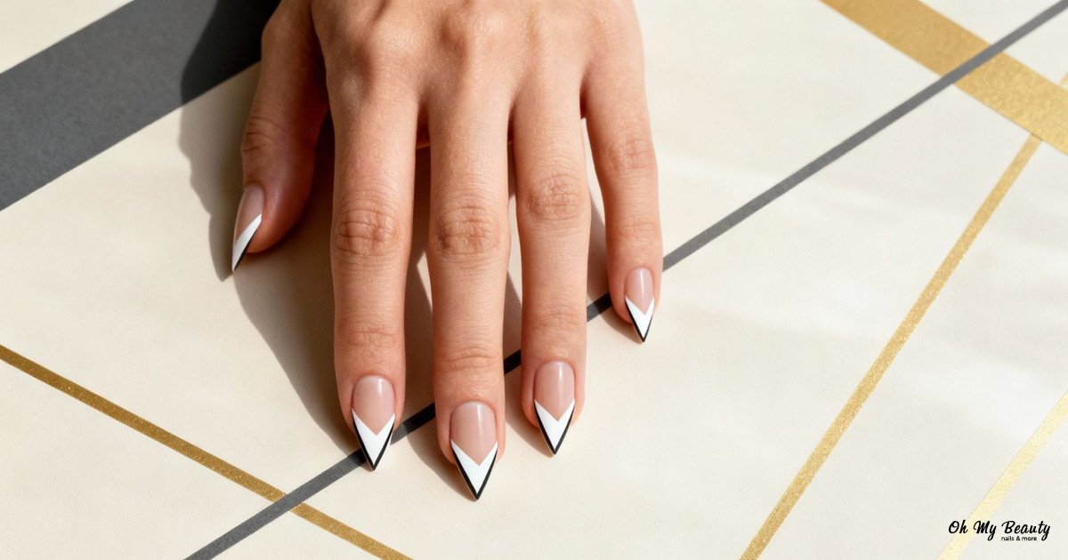 8 Ακαταμάχητα Γαλλικά Νύχια Σχέδια που θα Λατρέψεις το 2025 Geometric French Nails