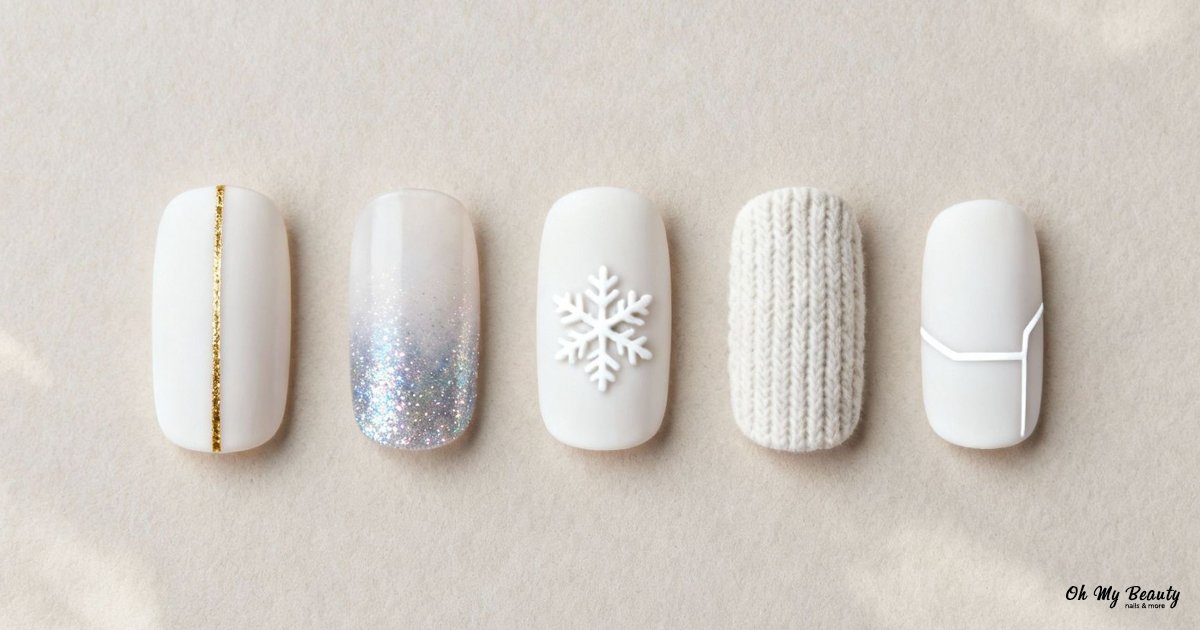 Χριστουγεννιάτικα νύχια άσπρα: Οι πιο κομψές ιδέες για τις γιορτές Λευκά χριστουγεννιάτικα νύχια με glitter και σχέδια χιονονιφάδας