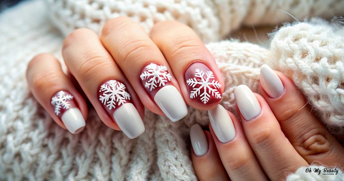Χριστουγεννιάτικα νύχια άσπρα: Οι πιο κομψές ιδέες για τις γιορτές χριστουγεννιατικα νυχια ασπρα με νιφαδες χιονιου nail art