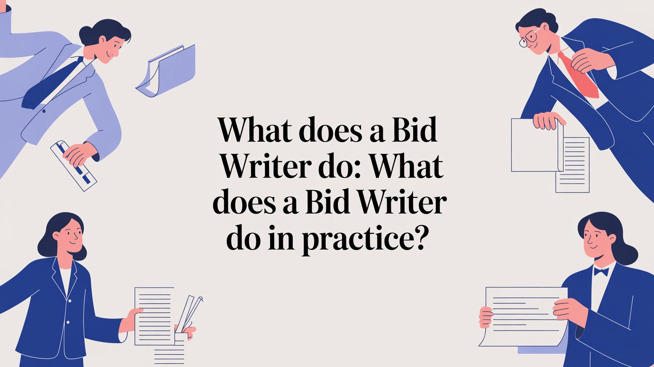 What does a bid writer do?