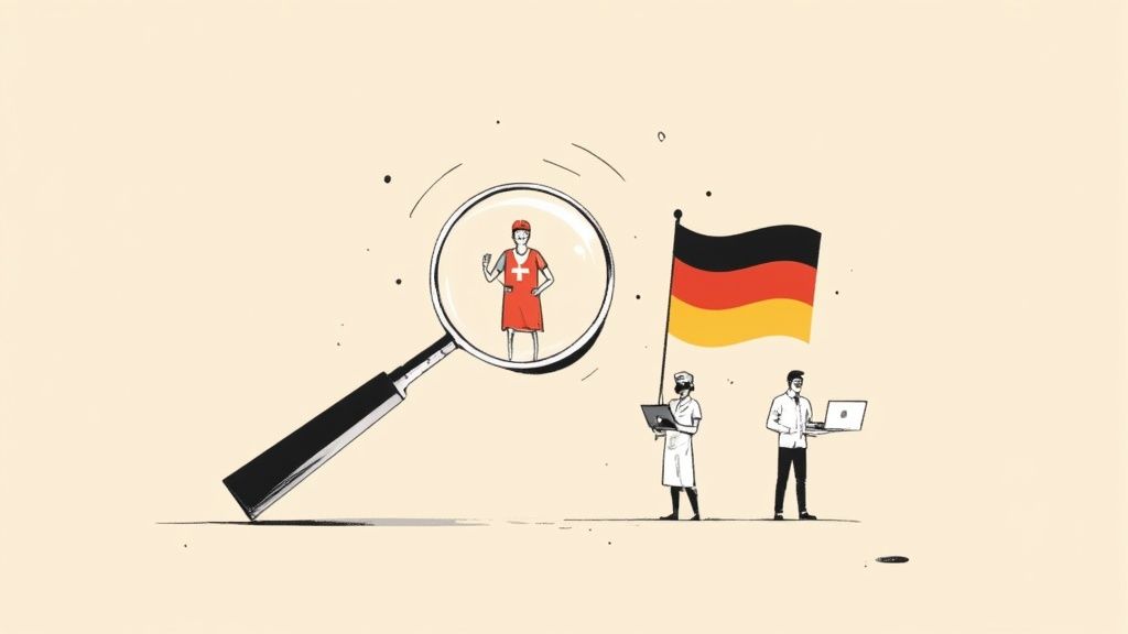 A group of diverse professionals, including engineers and healthcare workers, collaborating on a project.