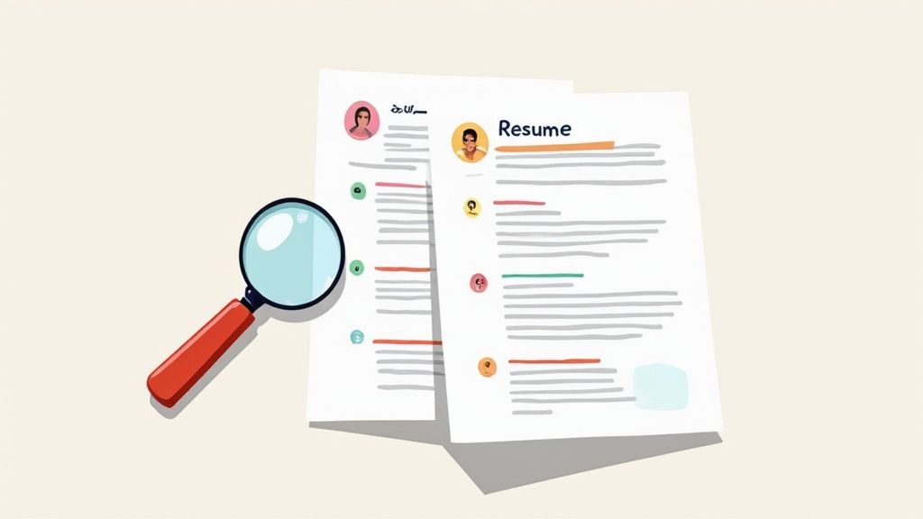 A confident person preparing for a job interview on a laptop.