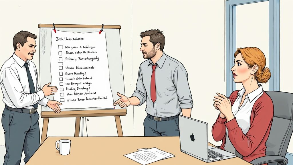 Eine Person sucht auf einem Laptop und Smartphone nach Jobangeboten.