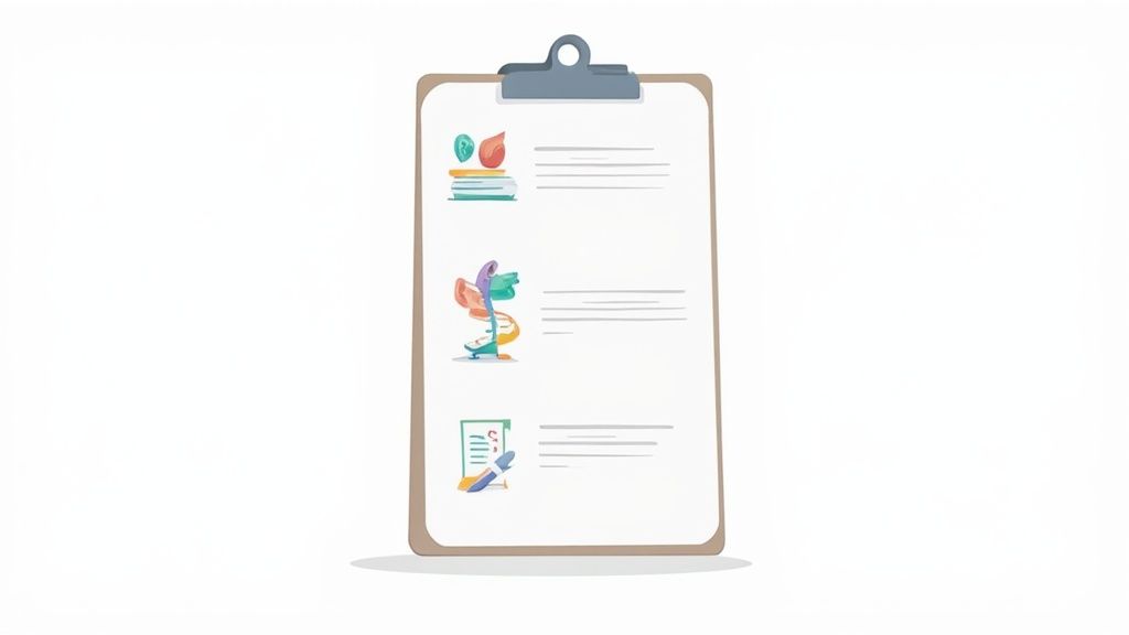 A professional medical writer reviewing complex scientific charts on a computer screen.