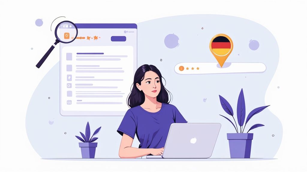 A person using a laptop with various job search websites open in different tabs, indicating a focused and strategic search.