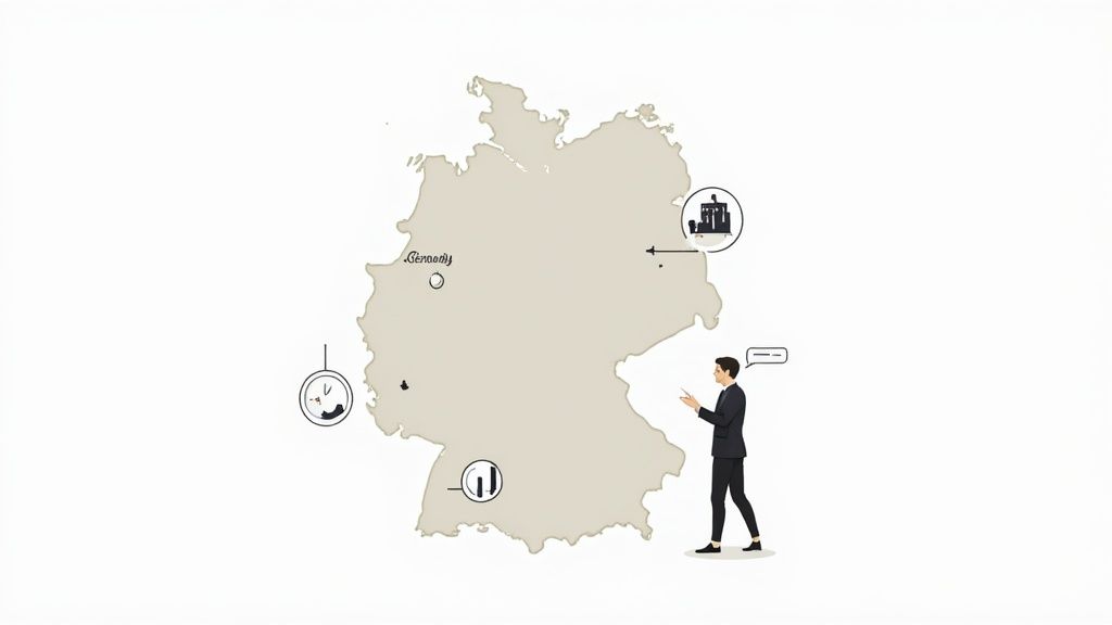 A person working on a laptop with data visualizations on the screen