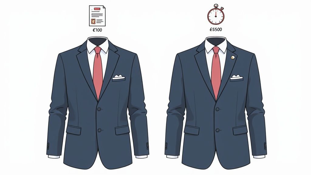 A professional working on application documents at a desk