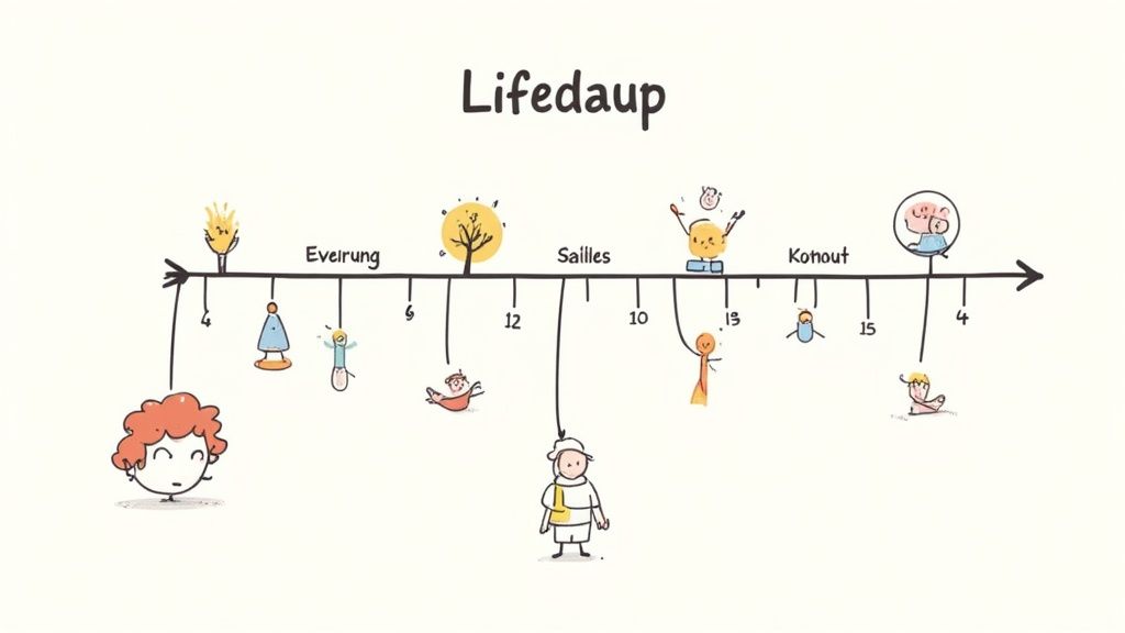 Eine Person blickt mit einem Fernglas auf eine Stadtlandschaft, um neue Jobchancen zu entdecken.