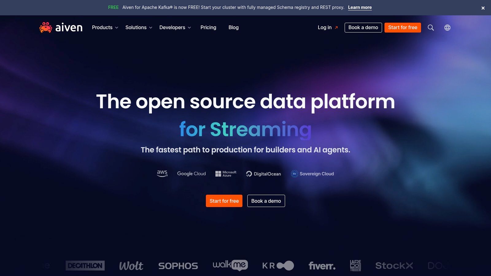 Aiven (Managed Kafka, Pulsar, and more)