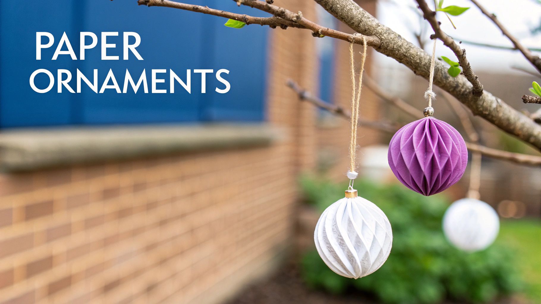 Handmade Paper Advent Ornaments