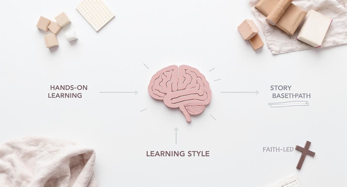 Infographic about homeschool curriculum for kindergarten