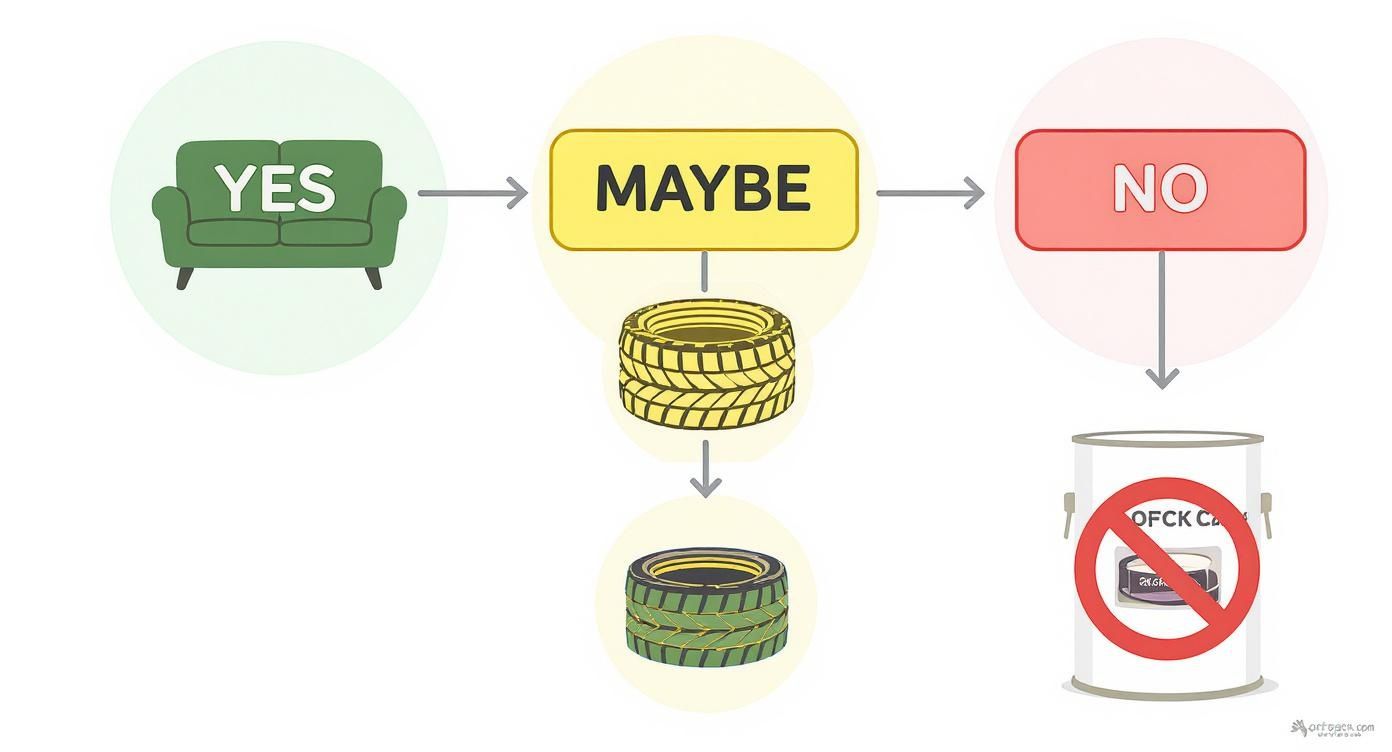 Infographic about what can you put in a dumpster