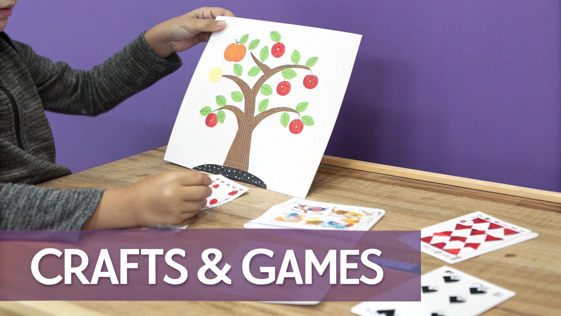 Fruit of the Spirit Tree craft displayed on a table