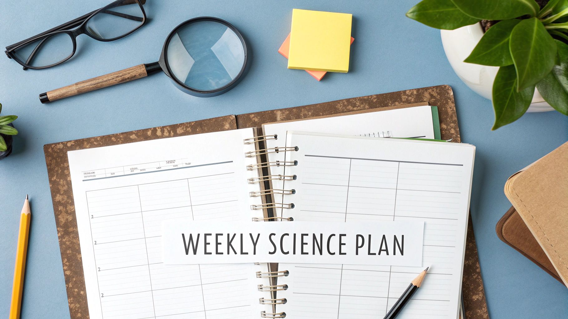 A planner and calendar open on a desk with a cup of coffee nearby, suggesting homeschool planning.