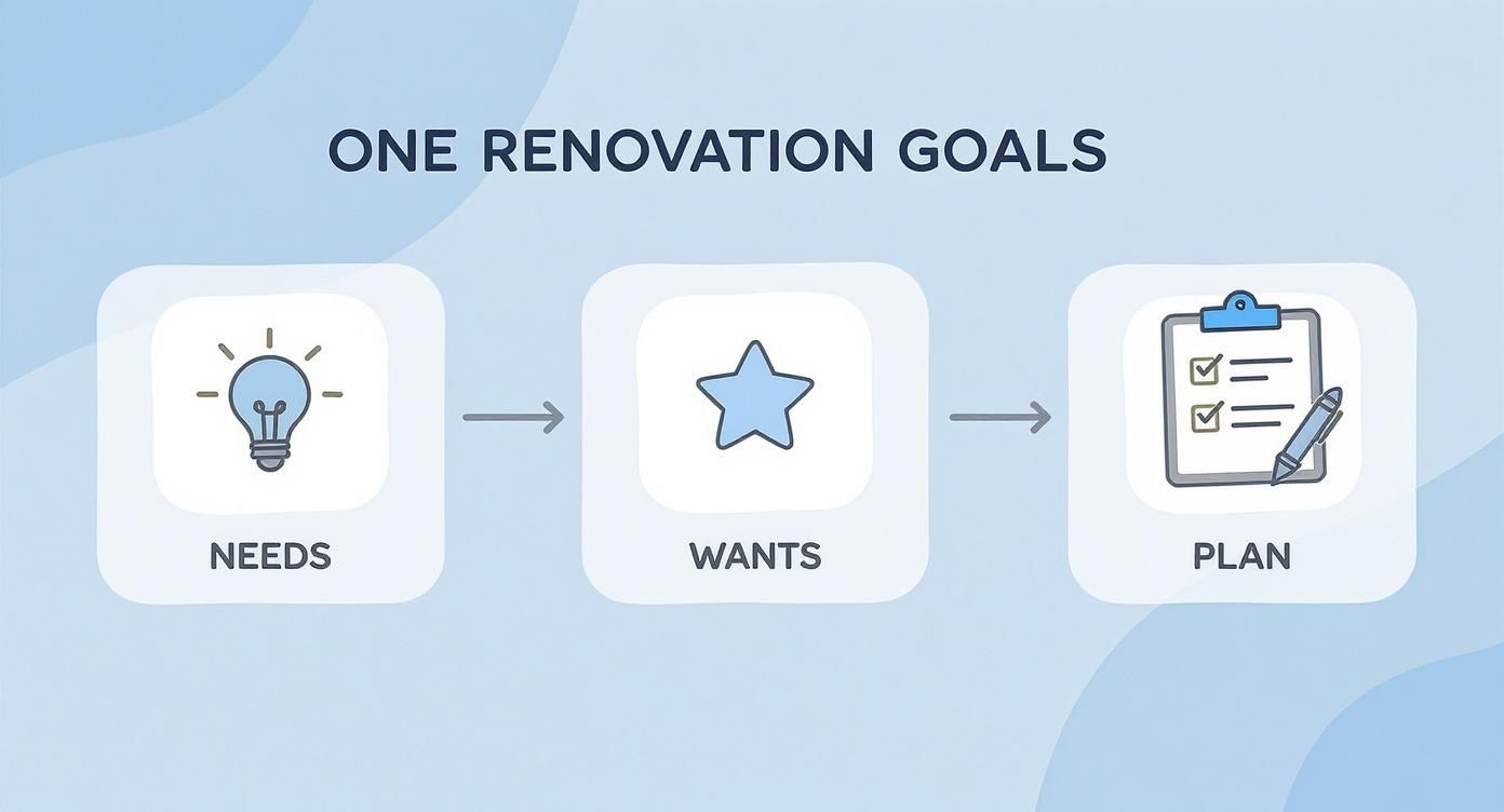 Infographic about how to plan home renovation