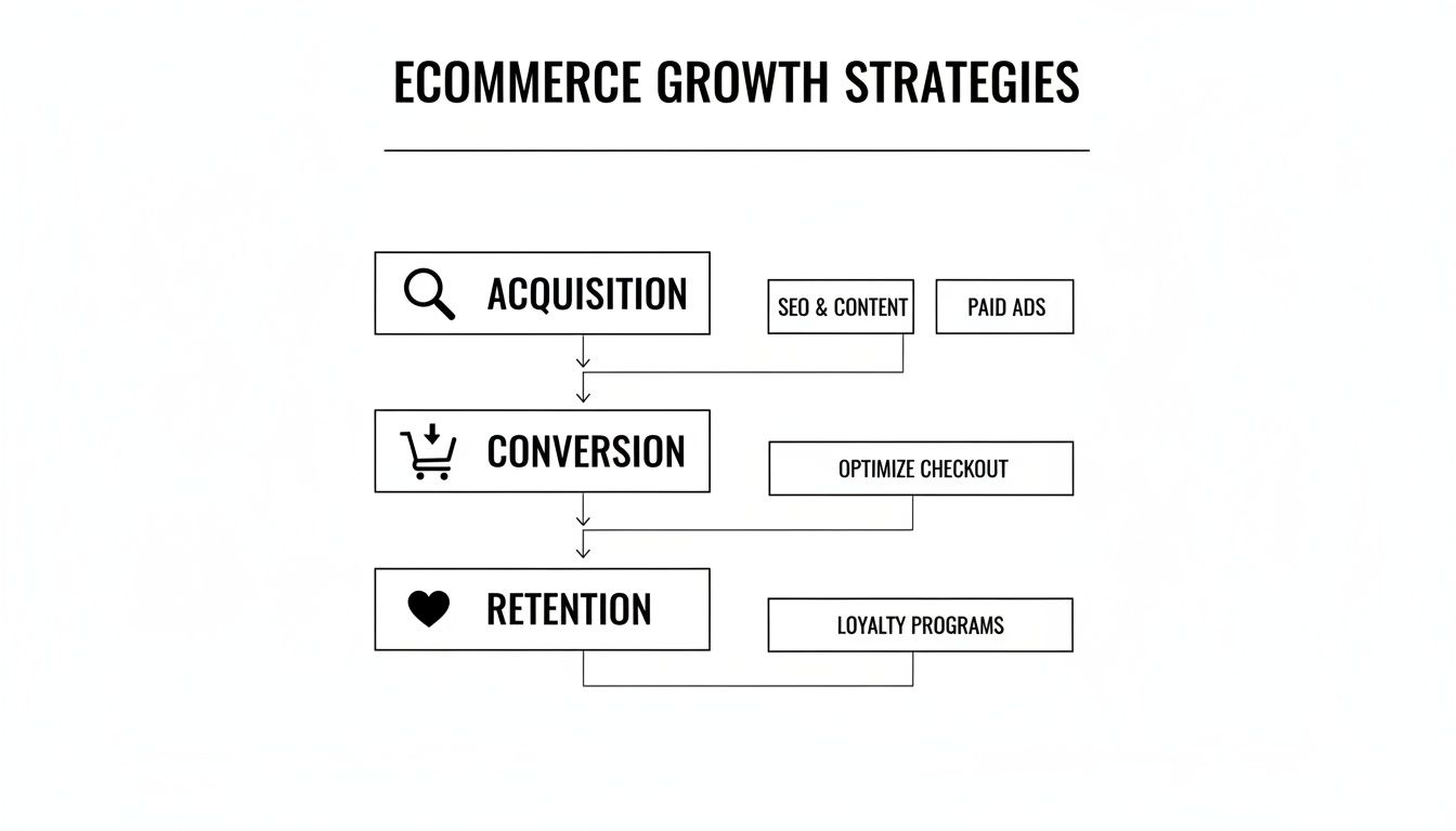 Infographic about ecommerce growth strategies