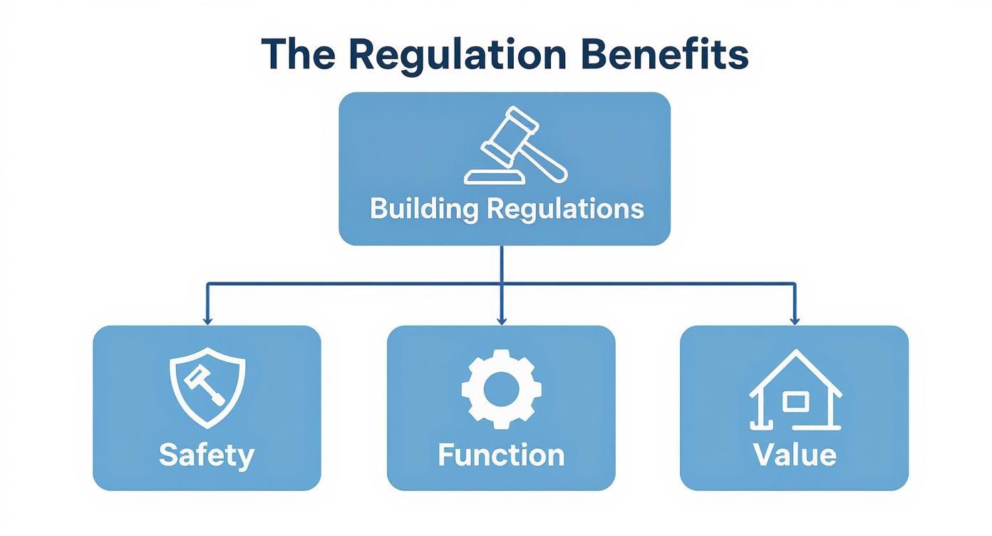 Infographic about building regulations for downstairs toilet