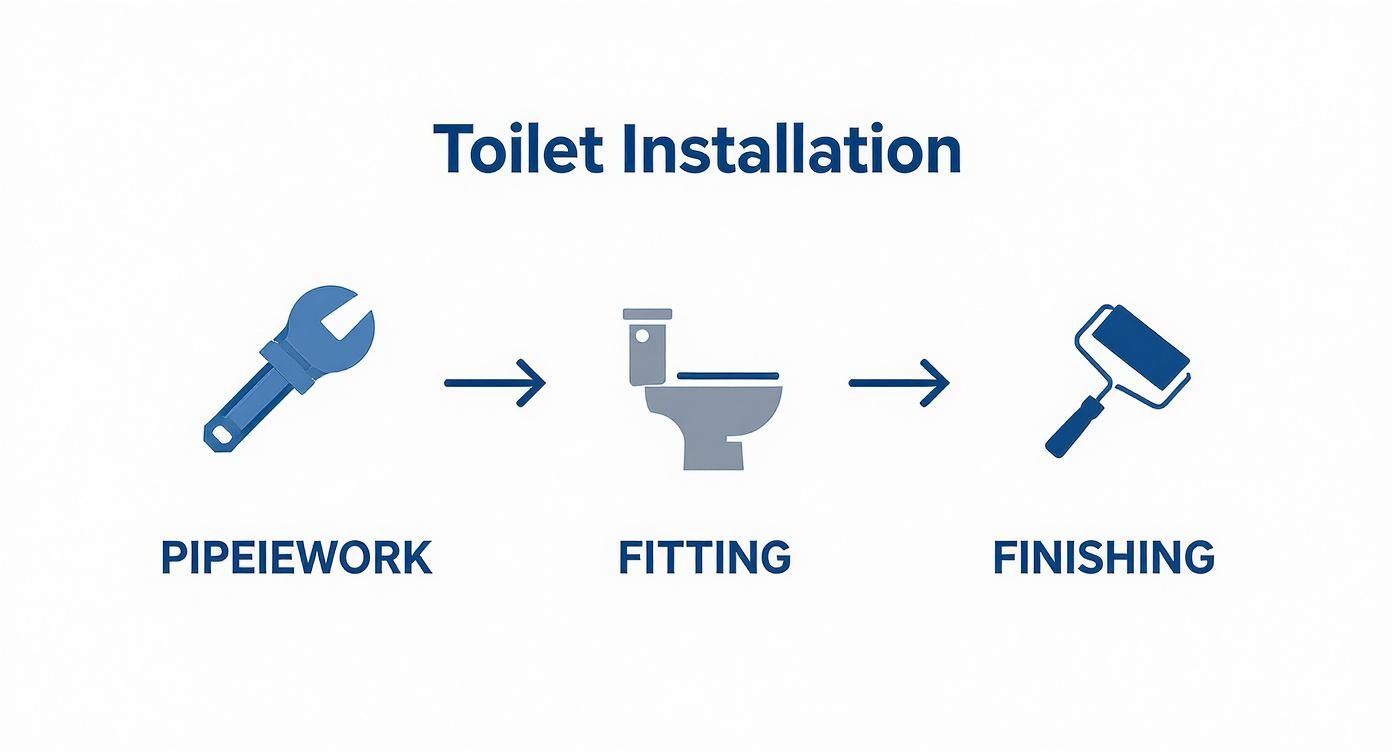 Infographic about adding a toilet downstairs