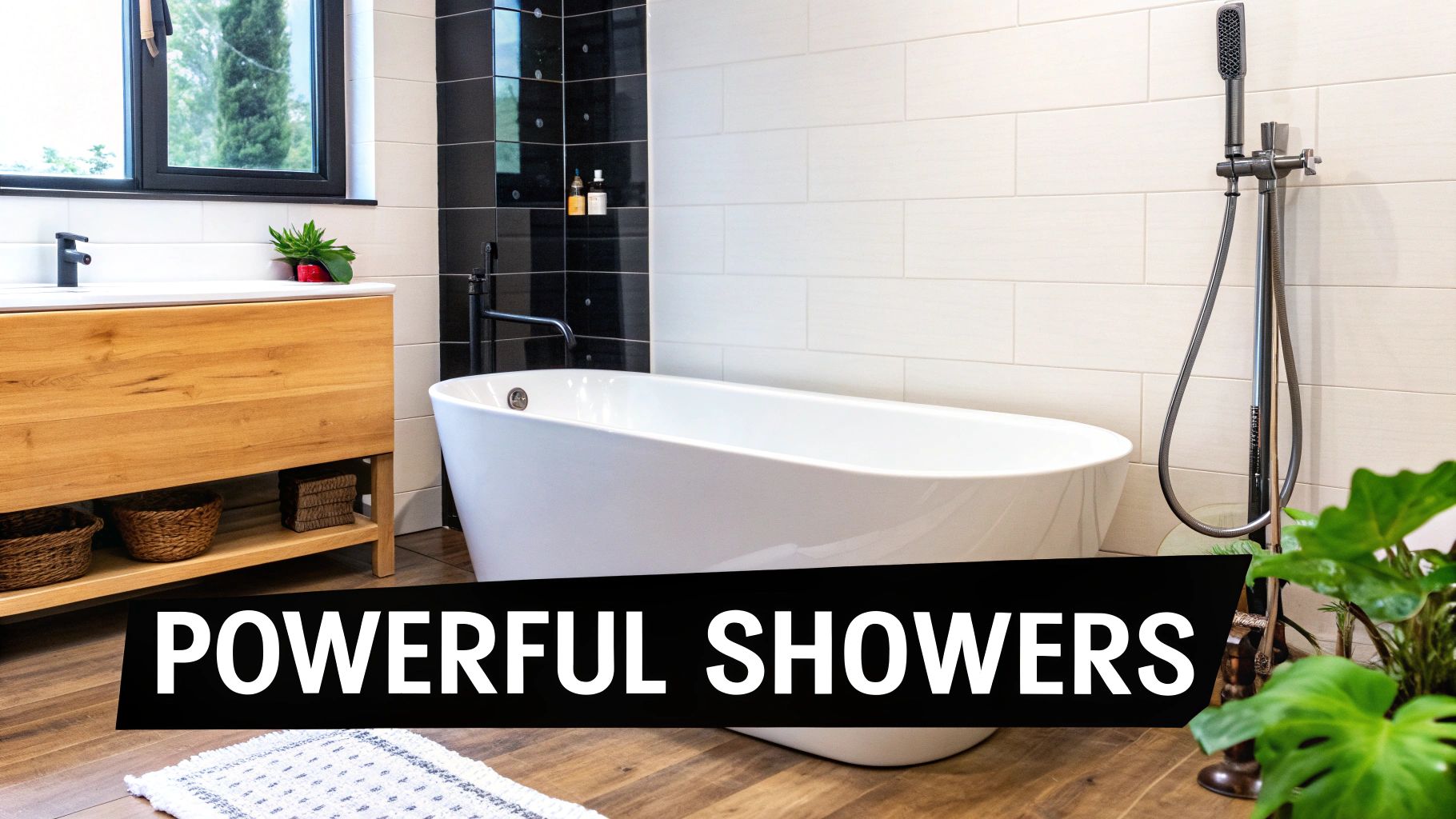 Powerful shower with excellent water pressure.