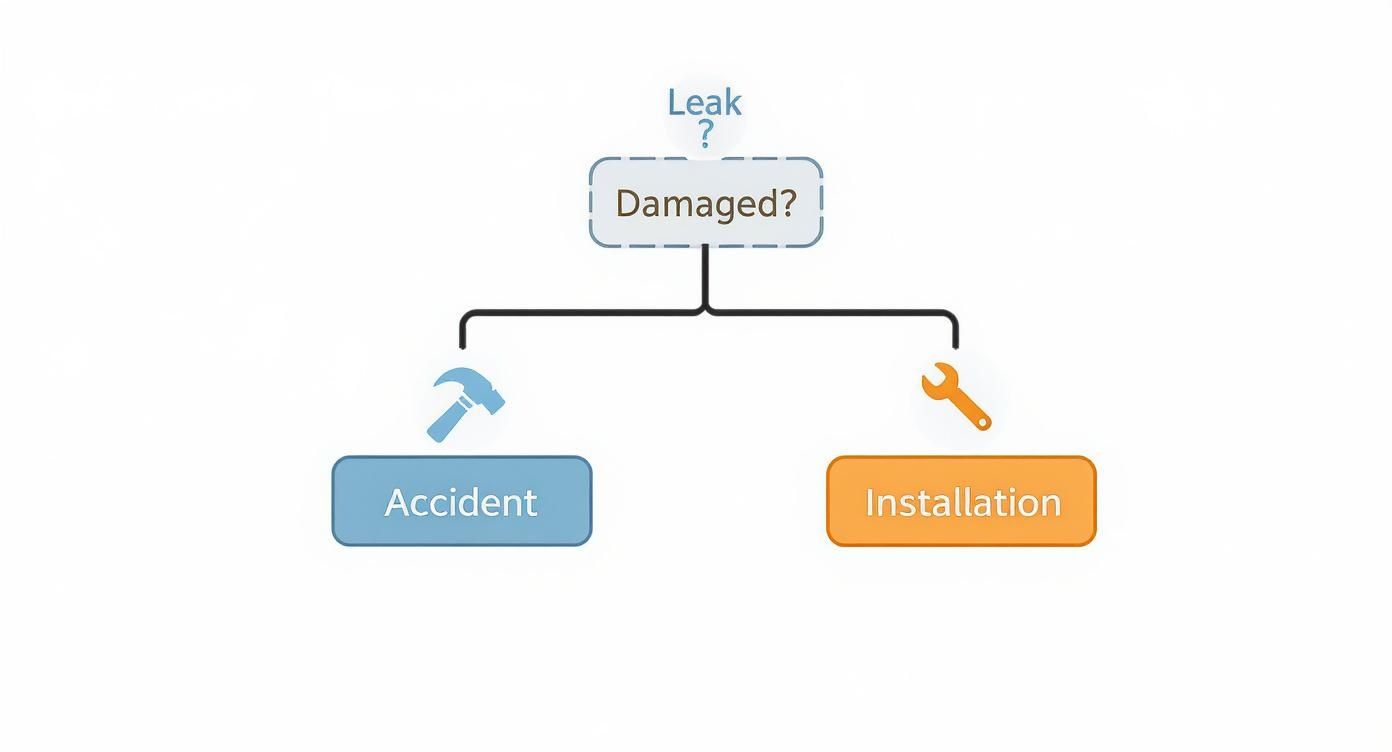 Infographic about what causes radiator leaks