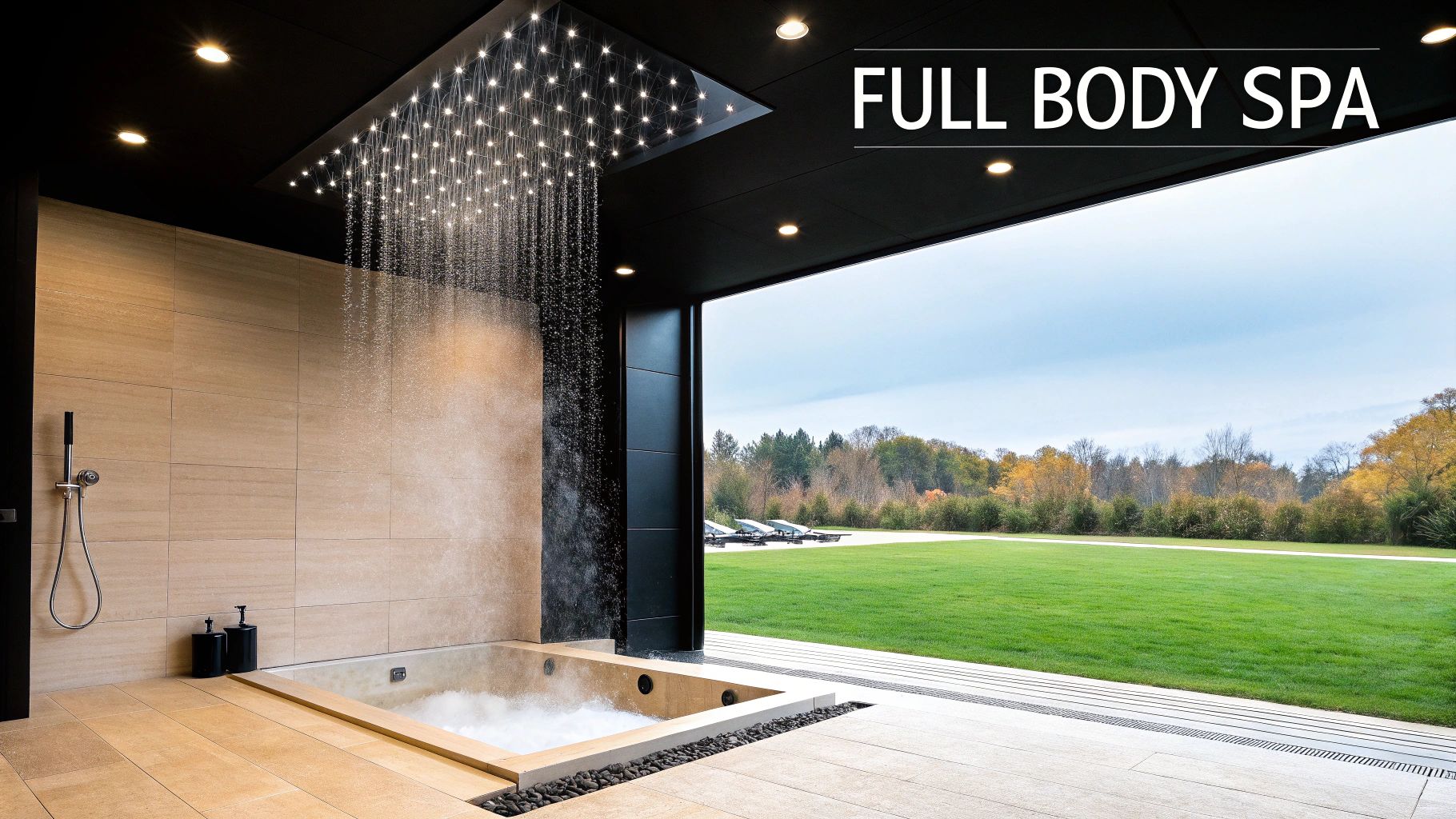 Overhead Rain Shower with Body Jets