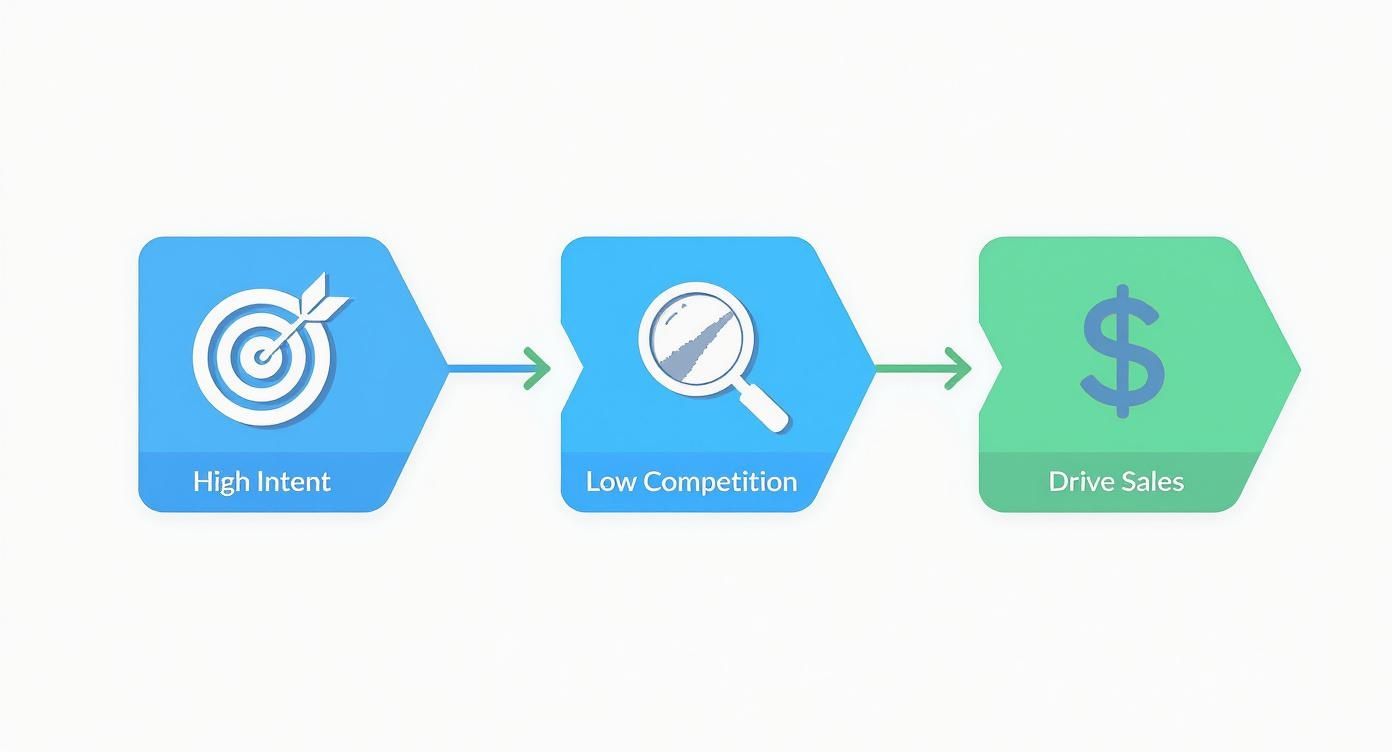 Infographic about keyword research for local seo