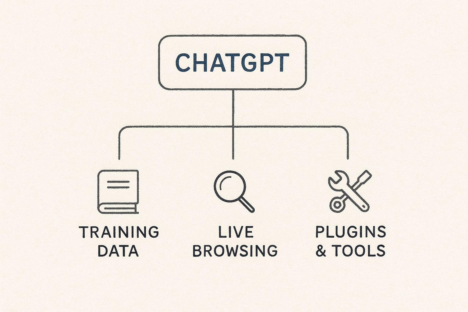 Infographic about how websites appear in chatgpt responses