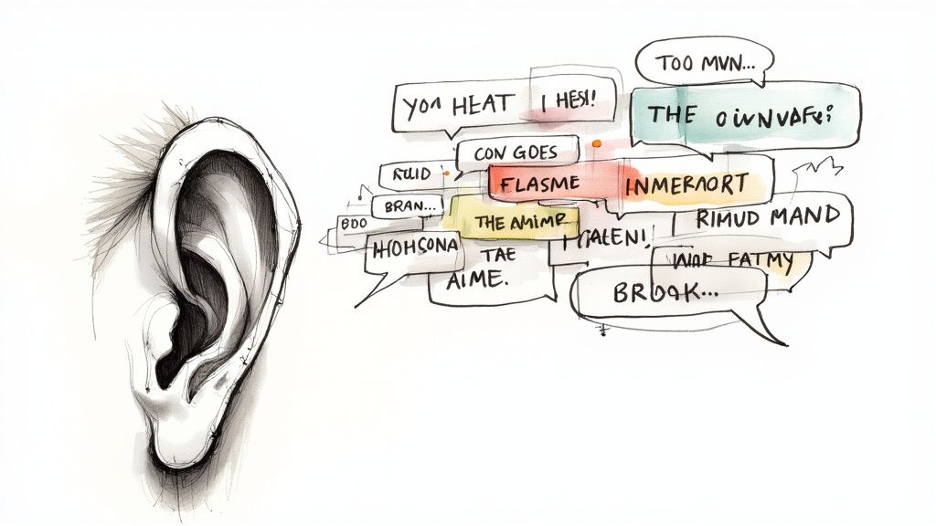 A person analyzing charts and graphs on multiple screens, representing brand mention tracking.