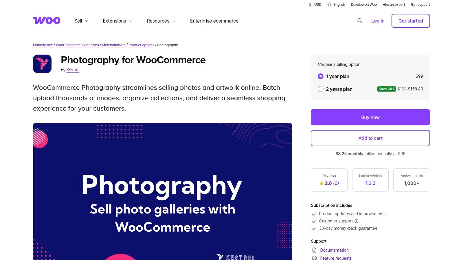 WooCommerce.com Marketplace (WooCommerce Photography extension)