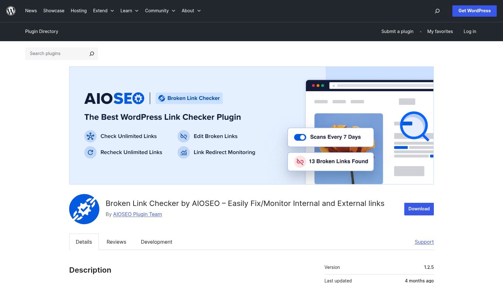 Broken Link Checker by AIOSEO