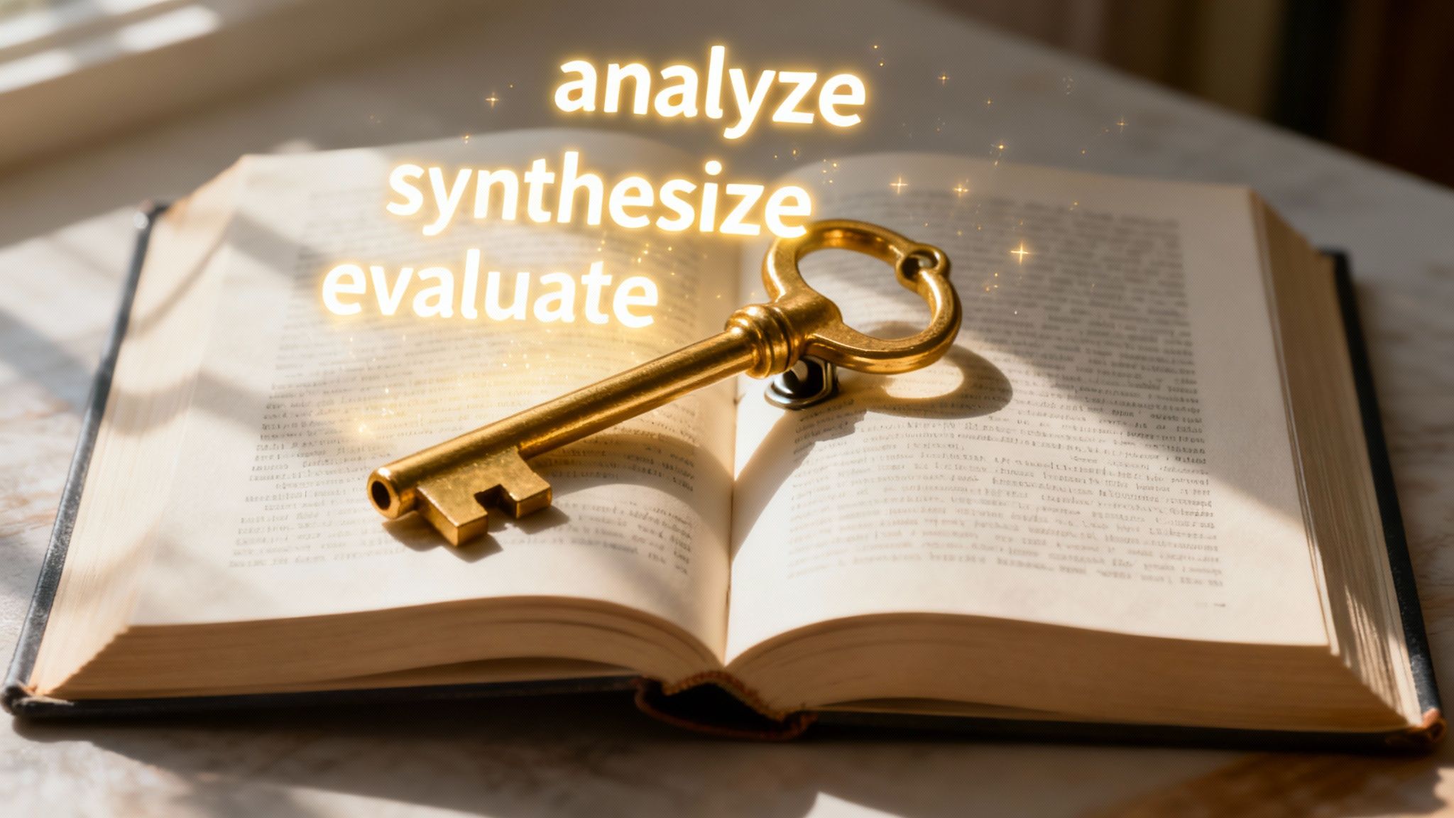 A student looking intently at a textbook, highlighting key terms.