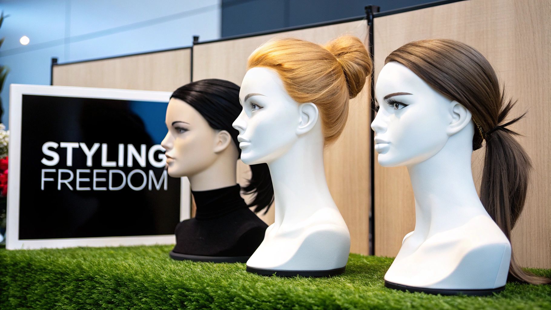 A woman showing off a natural-looking hairstyle achieved with a high-quality lace frontal.