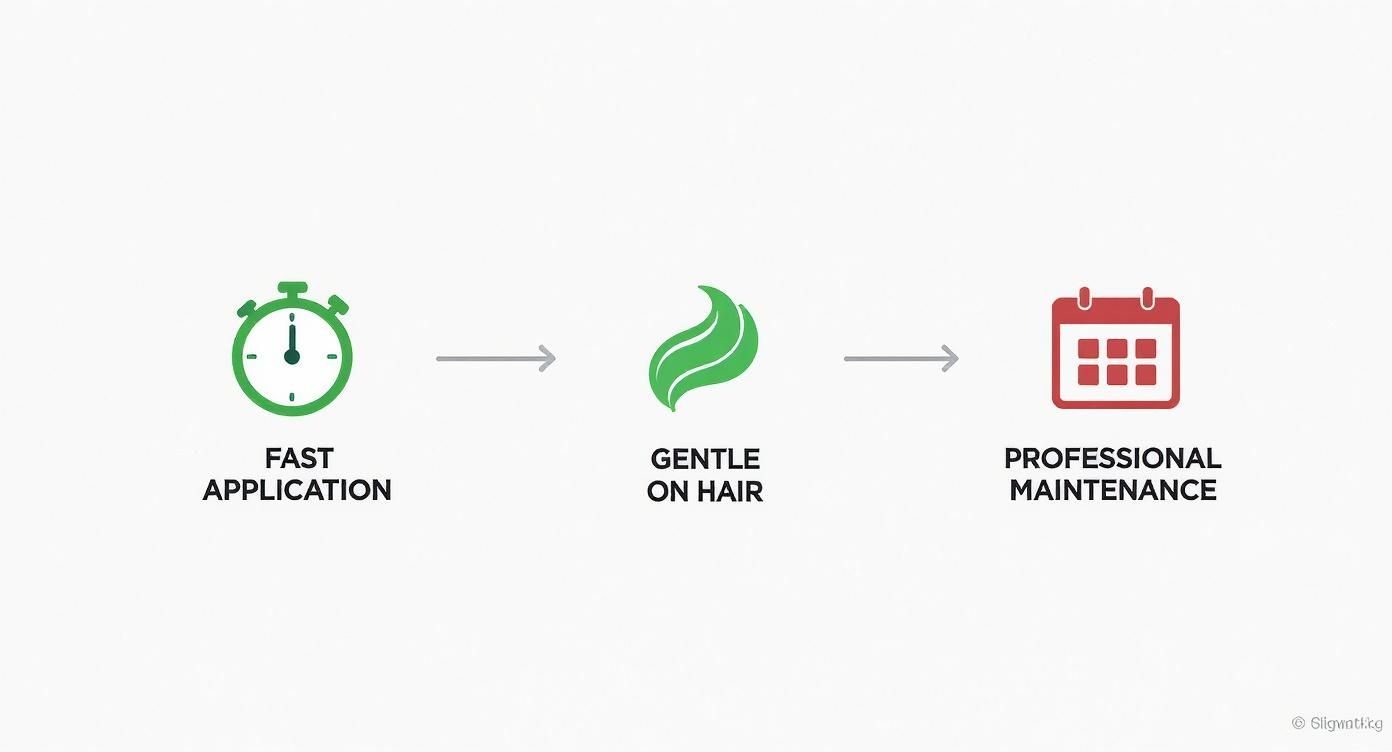 Infographic about tape in extension