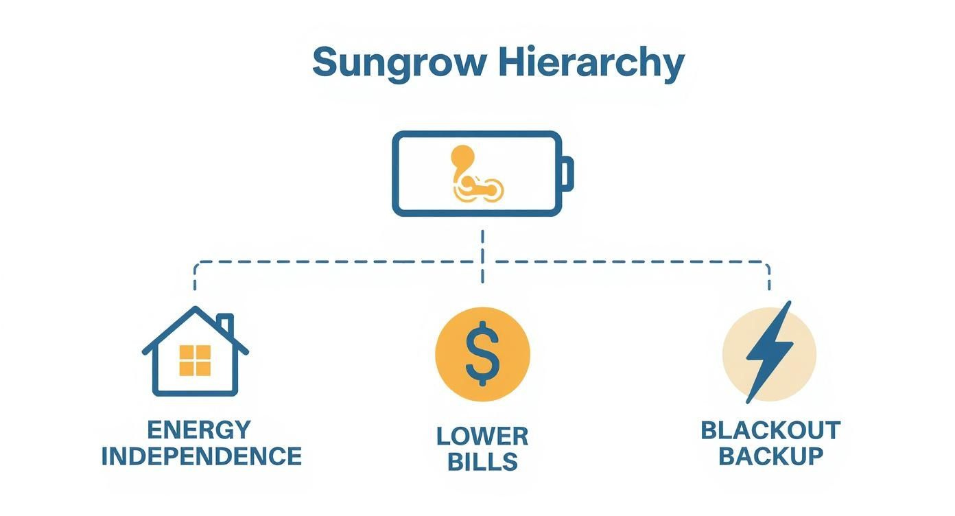 Infographic about sungrow battery