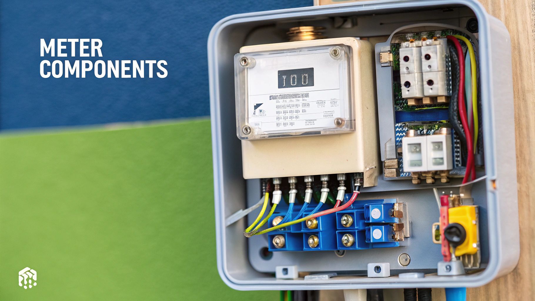 Close-up of a digital energy meter display showing numbers and kWh units.