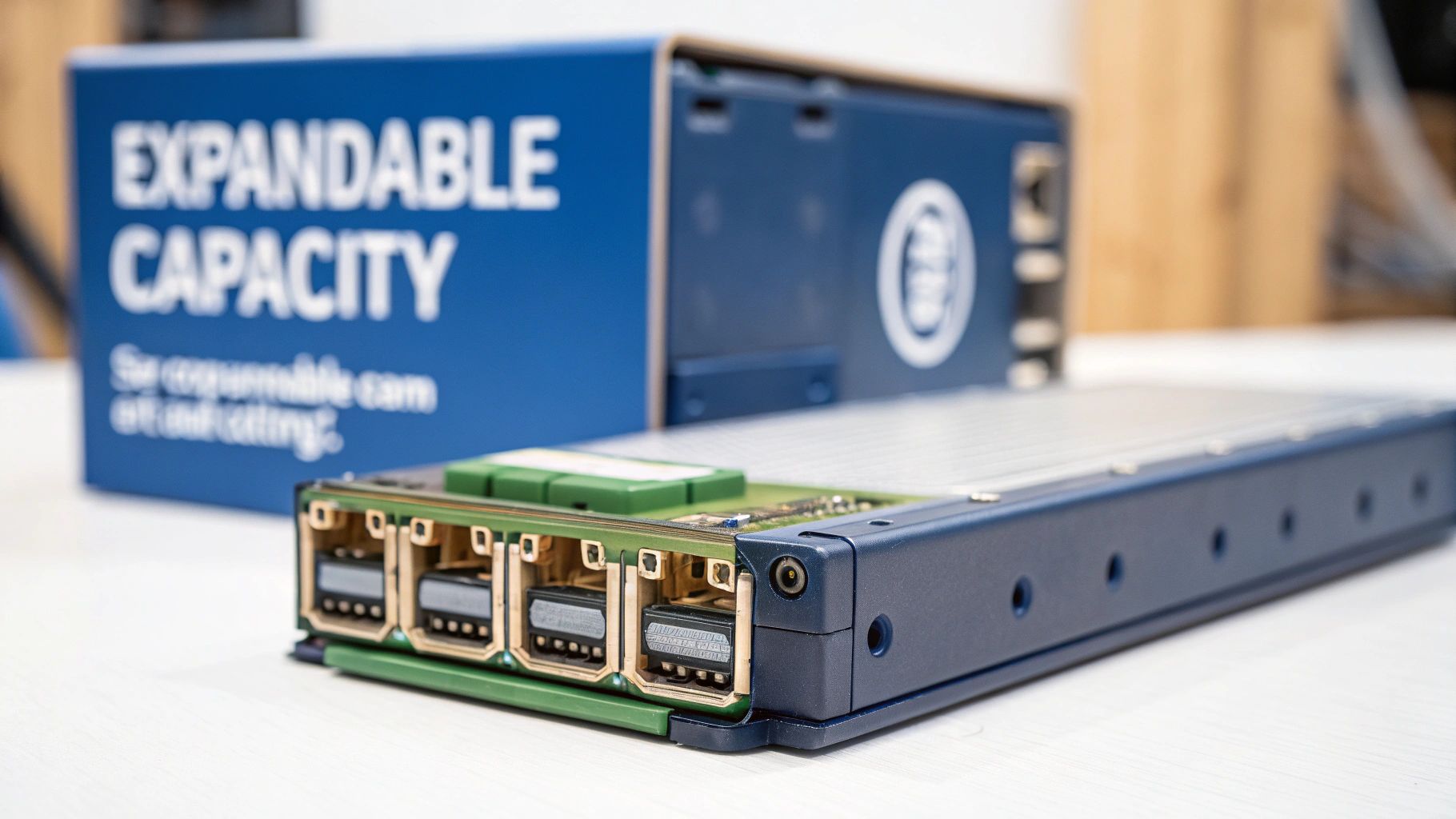 A detailed shot of the Sungrow SBR096 battery system installed on a wall.