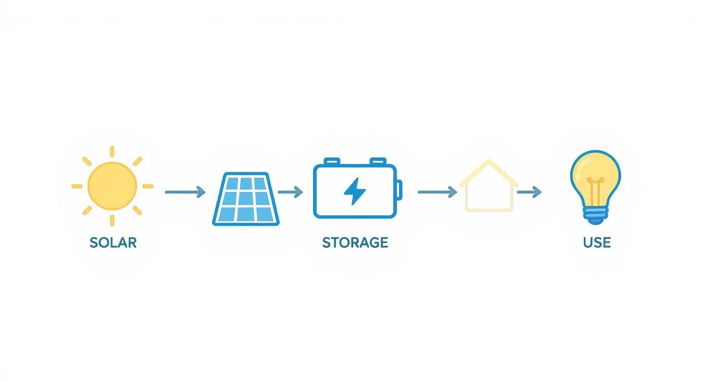 Infographic about battery for solar