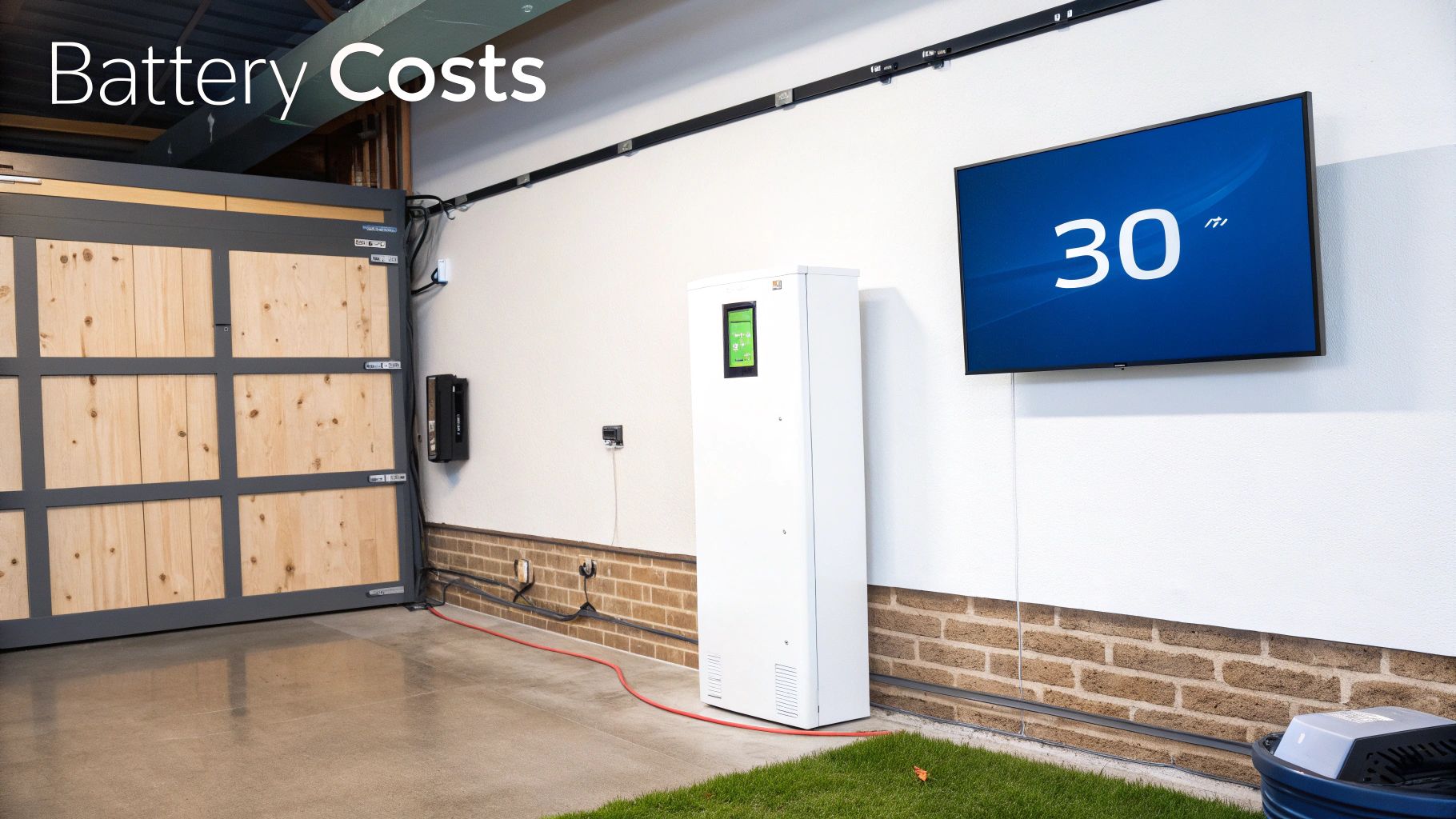 A hand holding a piggy bank with a sun symbol on it, representing solar savings.