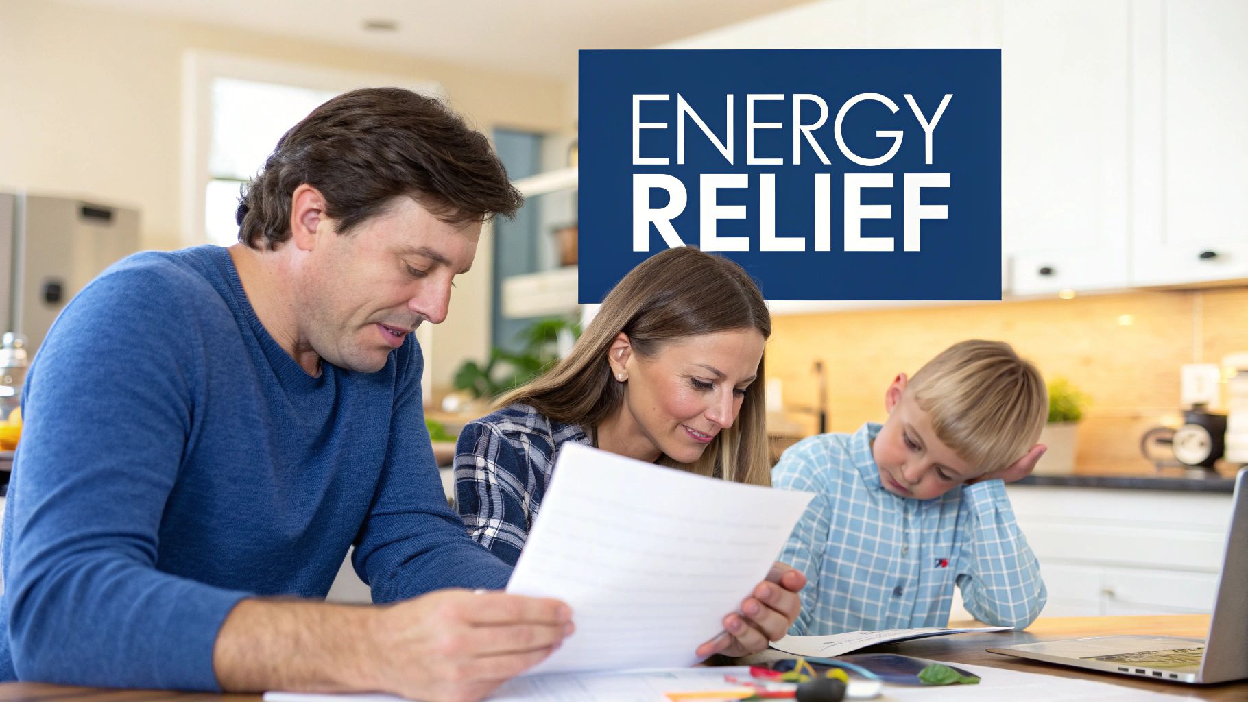 A family smiling together, representing the households that benefit from the NSW Family Energy Rebate