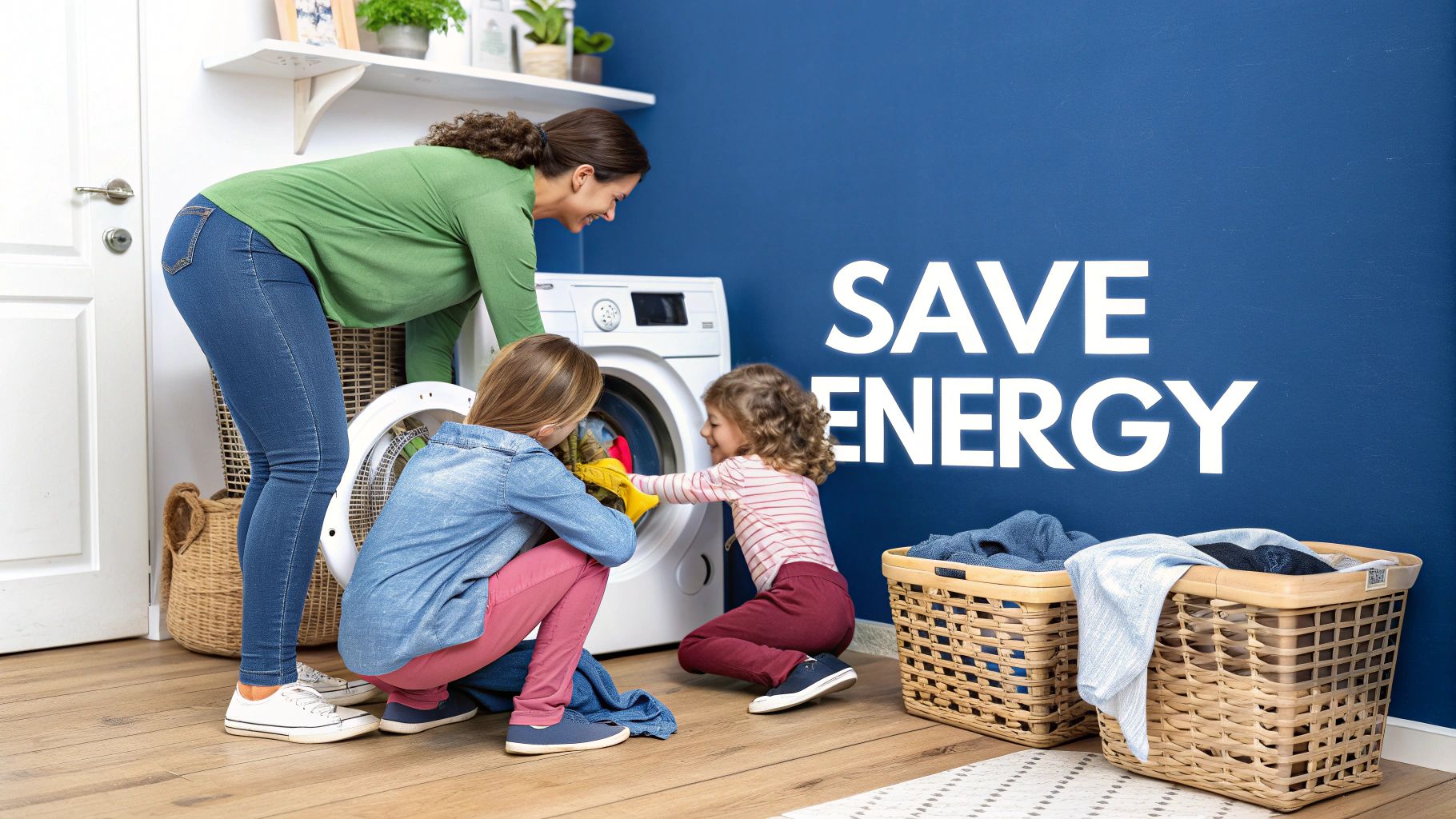 A bright, energy-efficient light bulb glowing, symbolising smart energy savings at home.