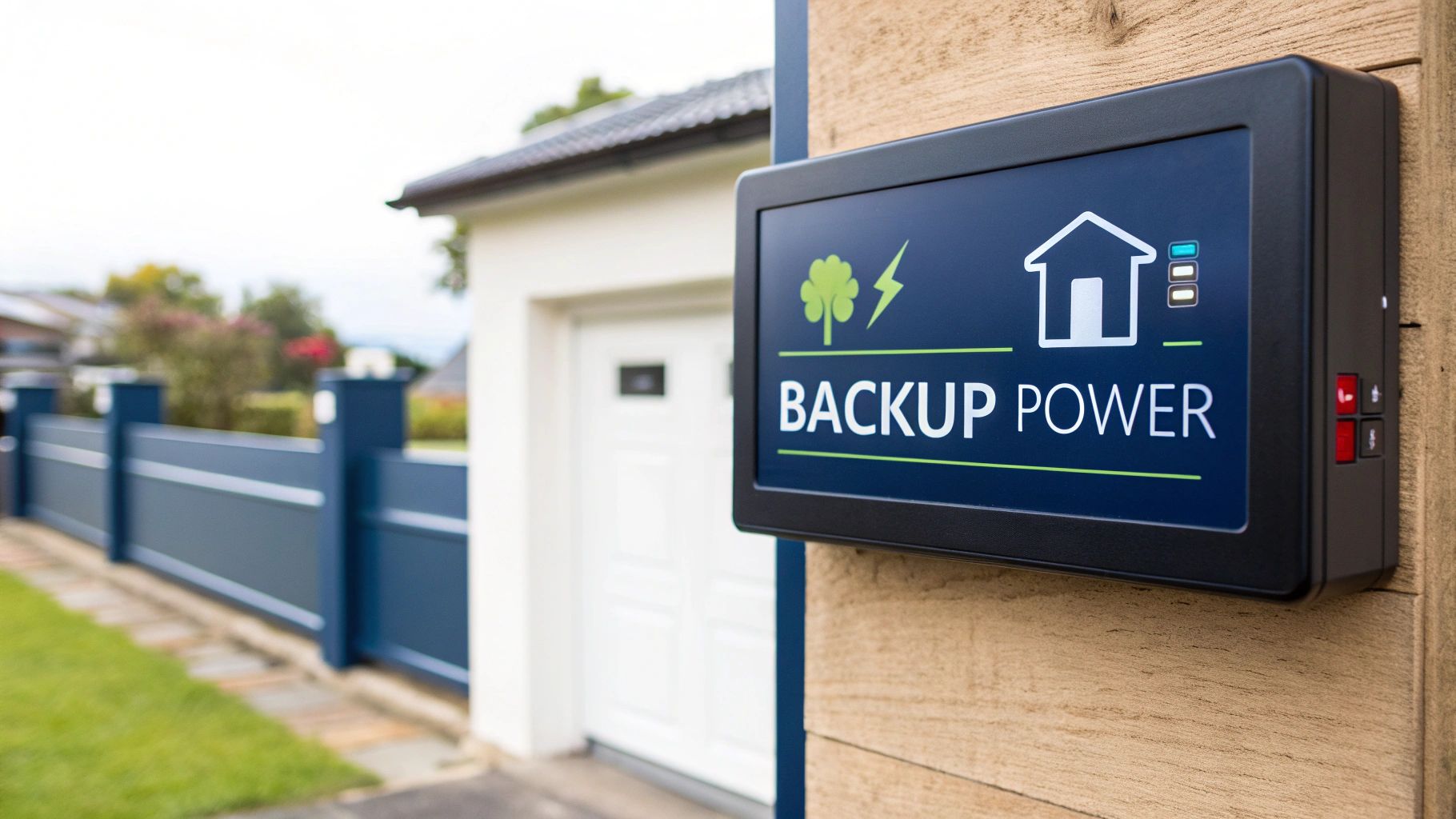 A digital illustration of a house with solar panels, a battery, and a money icon, symbolizing earnings from a VPP.