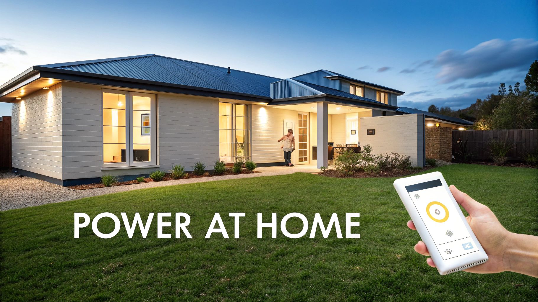 A modern home with rooftop solar panels, showcasing the Sungrow SBH in a real-world setting.