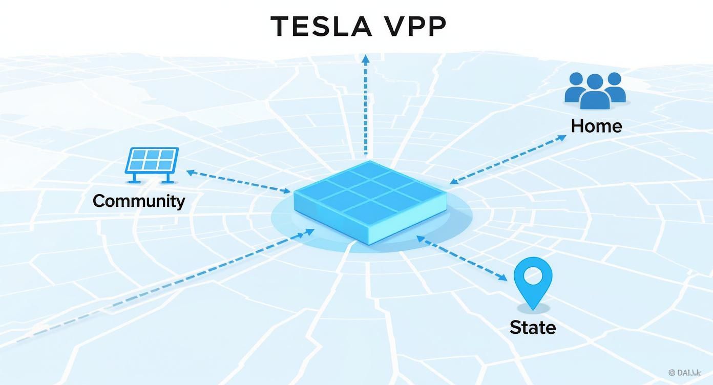 Infographic about tesla virtual power plant south australia