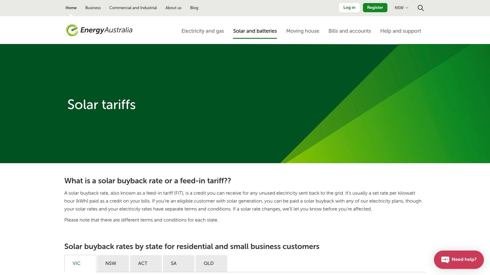 1. EnergyAustralia – The Official Source for Tariffs, Plans, and Support