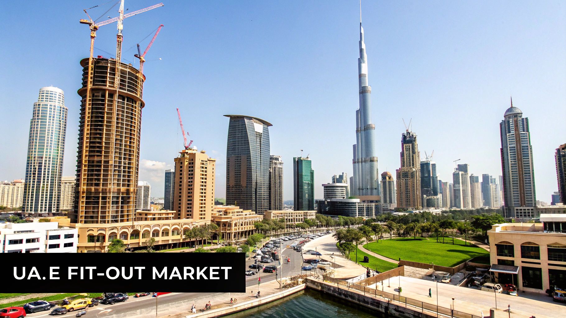 A modern and luxurious office interior in the UAE, showcasing the quality of a professional fit-out.