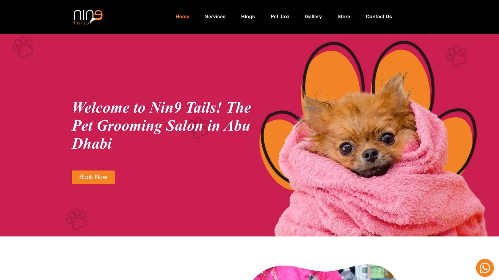 Nin9 Tails mobile cat grooming van in Dubai