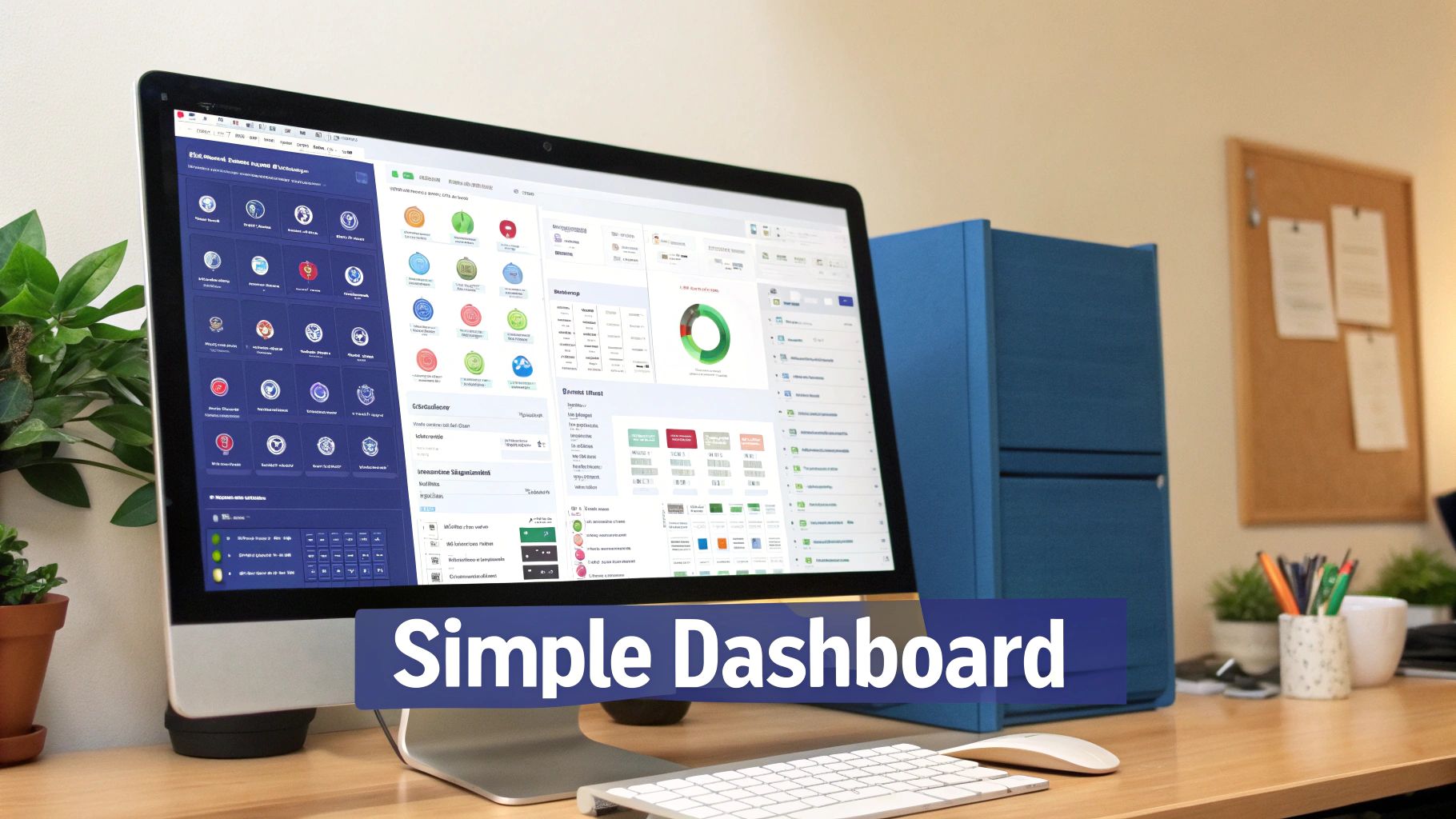 A well-designed business intelligence dashboard showing clear charts and metrics on a screen.