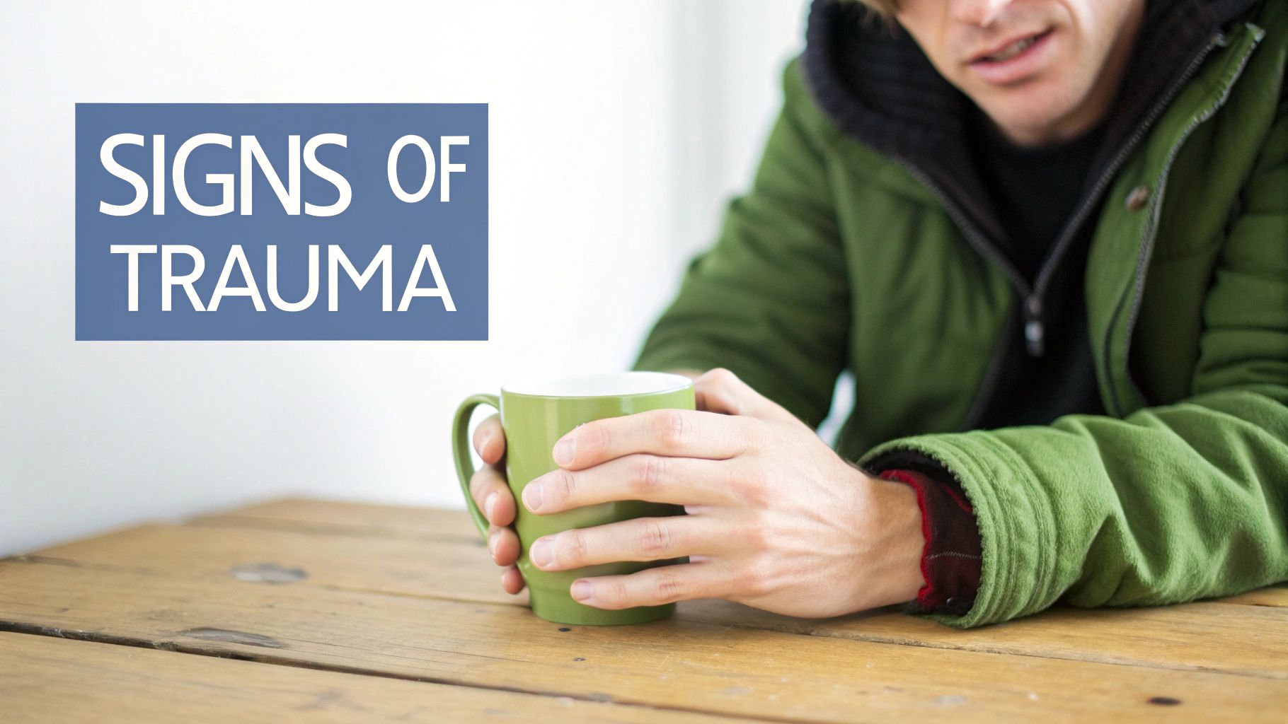 Two hands gently holding a small, delicate plant, symbolizing care and the process of healing.