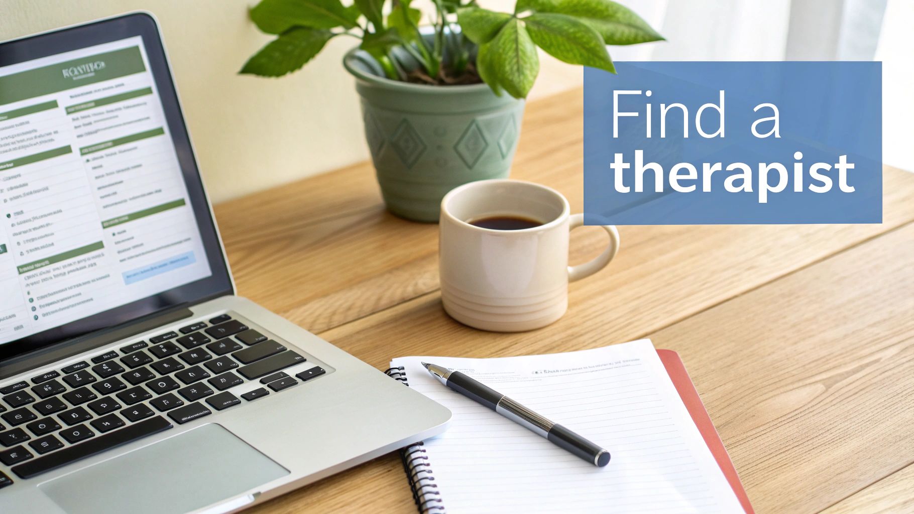 A Guide to First Responders Therapy A person confidently using their phone and laptop to search for a therapist online.